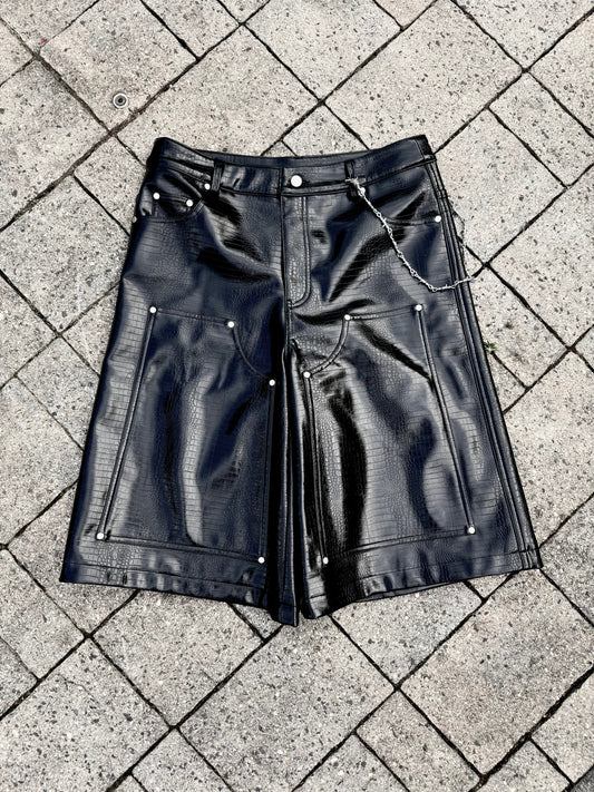 CROCODILE LEATHER JORTS EVERBURN STUDIOS