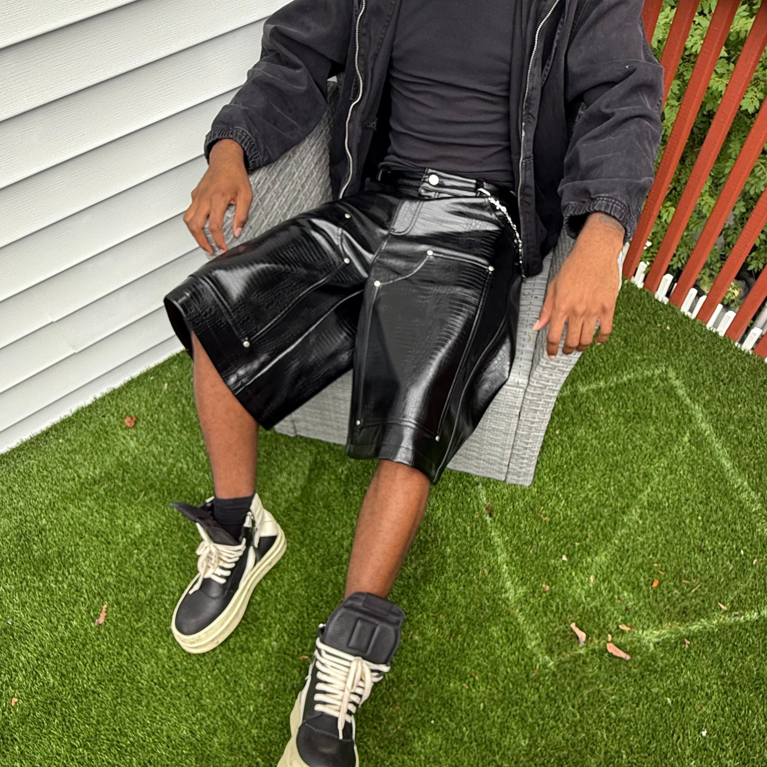 CROCODILE LEATHER JORTS EVERBURN STUDIOS